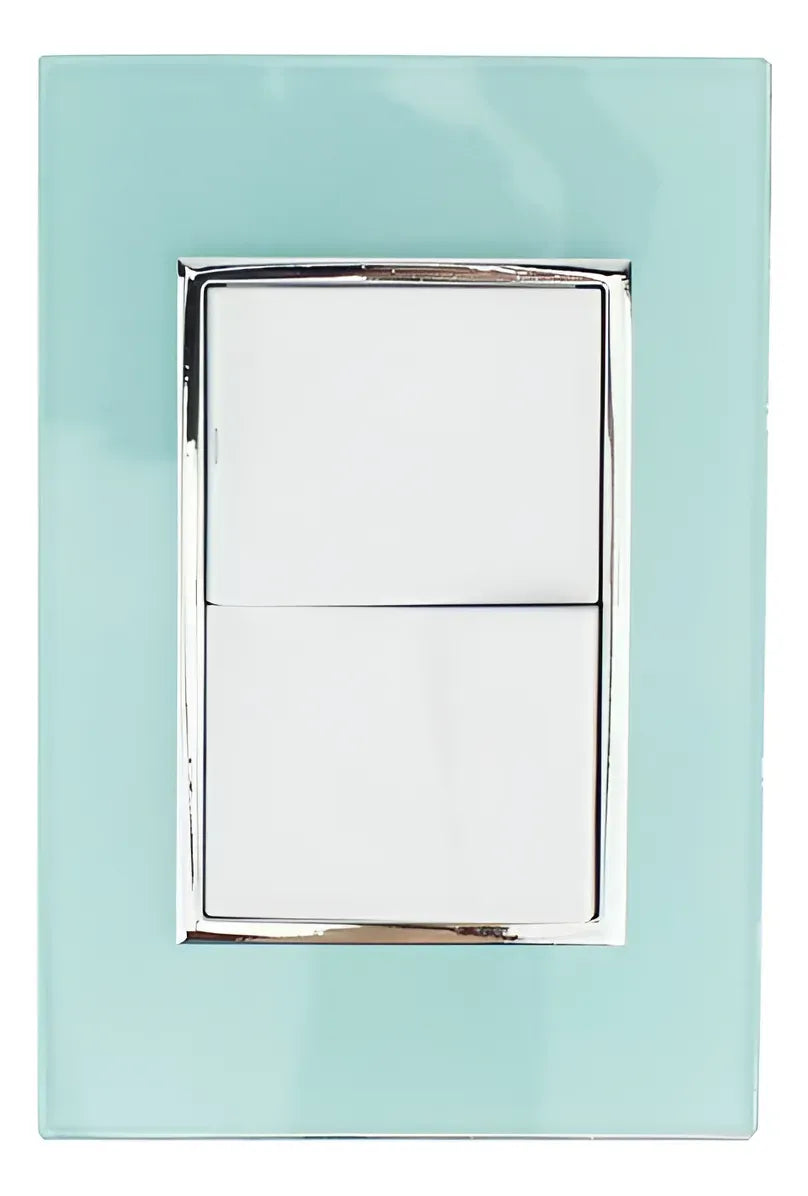 Placa Armada Sanelec Venecia Aqua, 1 Apagador Sencillo y 1 de Escalera, Uso Exterior, IP54