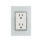 Placa Sanelec Línea Venecia Blanco con Contacto Doble Aterrizado 127V | SE344748