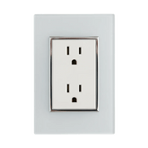 Placa Sanelec Línea Venecia Blanco con Contacto Doble Aterrizado 127V | SE344748