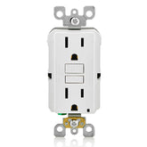 Contacto Dúplex GFCI Leviton Smartlock, 15A, 125V, Blanco (con Placa) - imagen 4