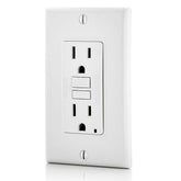 Contacto Dúplex GFCI Leviton Smartlock, 15A, 125V, Blanco (con Placa) - imagen 2