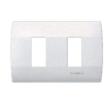 Placa Schneider Electric de 2 Módulos, Línea Duna, Color Blanco