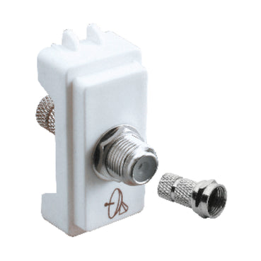 Toma Coaxial para TV Schneider Electric Duna, 75 Ohms, 1 Módulo, Blanco