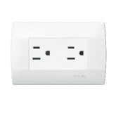 Kit Contacto Dúplex Schneider Electric Duna, 15A, 127V, 2P+T, Blanco, con Placa