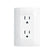 Kit Contacto Dúplex Schneider Electric Duna, 15A, 127V, 2P+T, Blanco, con Placa
