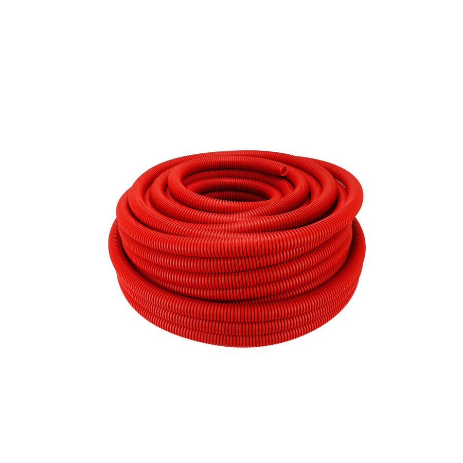 Poliflex Rojo Extra Resistente Residencial con Guía de 1 Pulgada Rollo de 50 m P-PRG32-050