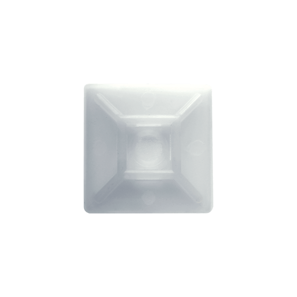 Base Adherible Argos para Cinchos de Nylon, 28x28mm, Natural (Bolsa 100 pz)