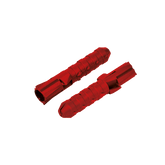 Taquete de Plástico Argos, 1/4 pulgada, Rojo, para Muro Sólido