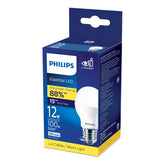 Foco Philips LED Bulb, 12W (Equivale a 100W), Luz Cálida 3000K, Base E27
