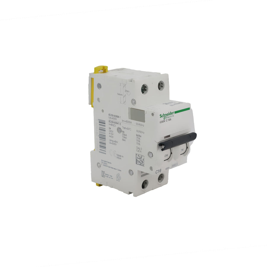 Interruptor Termomagnético Schneider Electric Ic60N 2 Polos 16 A Curva C A9F74216 - imagen 3