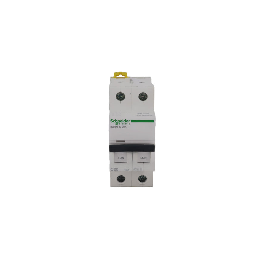 Interruptor Termomagnético Schneider Acti 9 iC60N 2P 20A Curva C - imagen 2
