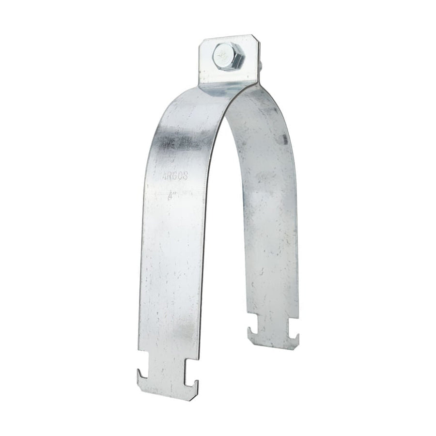 Abrazadera Tipo Riel Argos para Tubo Rígido de 4 pulg, Acero Galvanizado