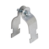 Abrazadera unicanal pre-ensamblada Crouse-Hinds de 1 pulgada en acero galvanizado para fijación de tubería conduit.