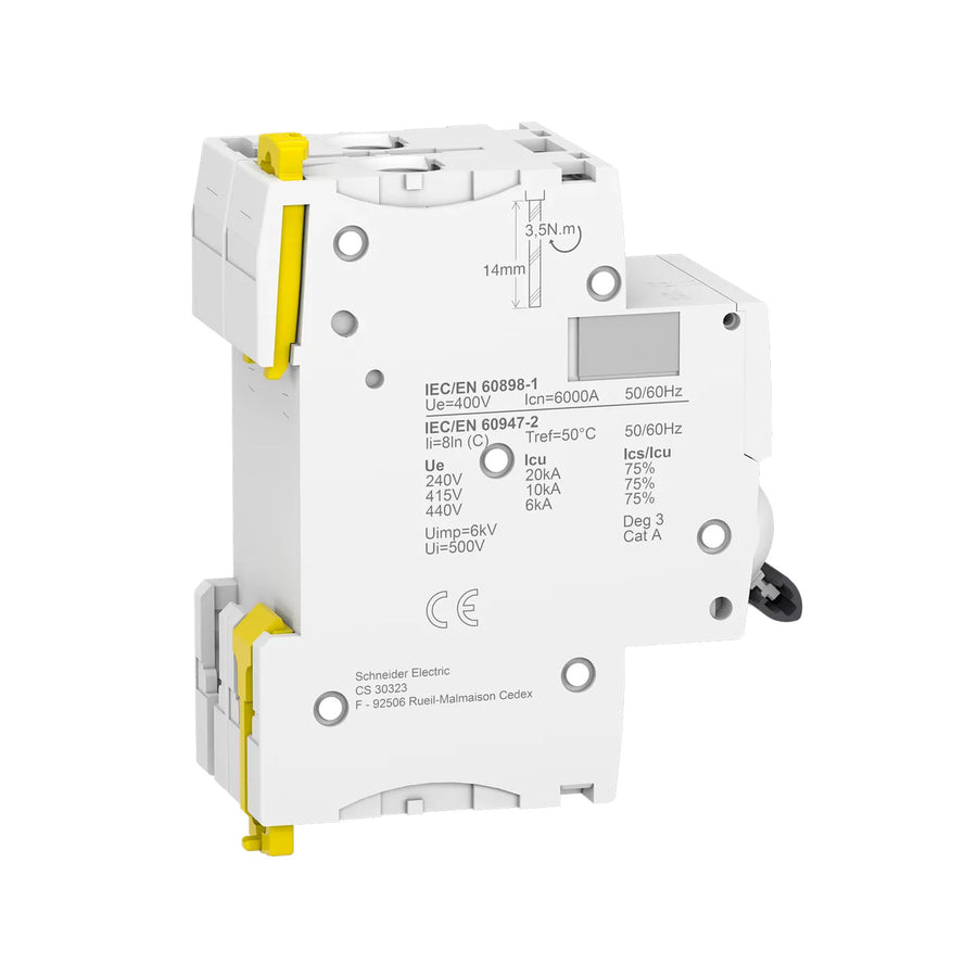 Interruptor Termomagnético Schneider Electric Ic60N 2 Polos 32 A Curva C A9F74232 - imagen 2