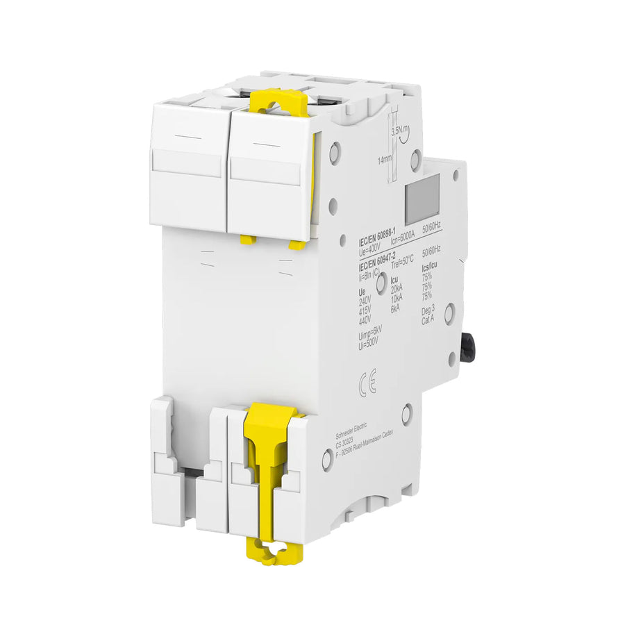 Interruptor Termomagnético Schneider Electric Ic60N 2 Polos 32 A Curva C A9F74232 - imagen 3
