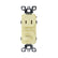 Apagador con Contacto Argos, 15A 125V, Polarizado, Línea Italiana Color Marfil