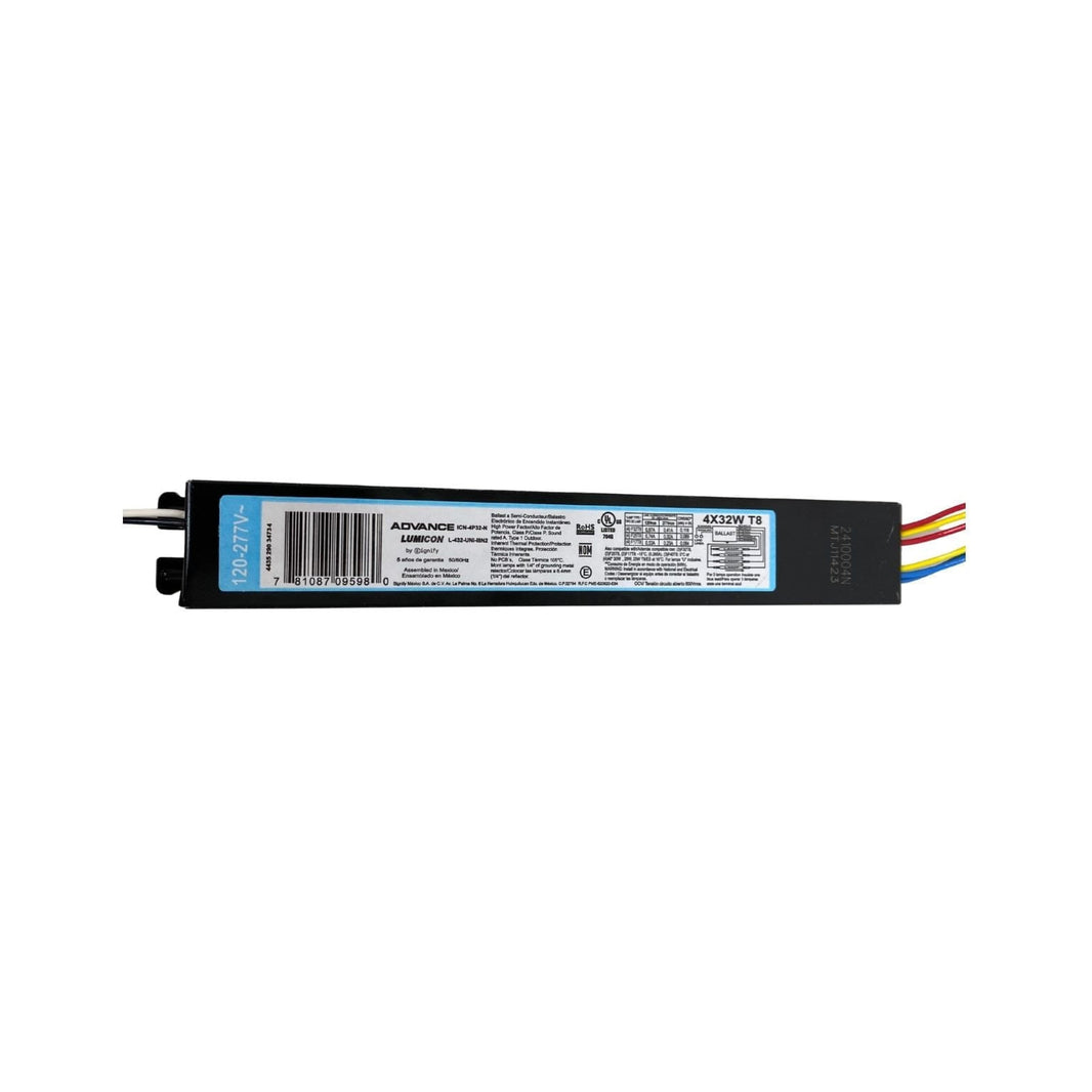 Balastro Electrónico Philips 4x32W T8 Encendido Instantáneo 120-277V