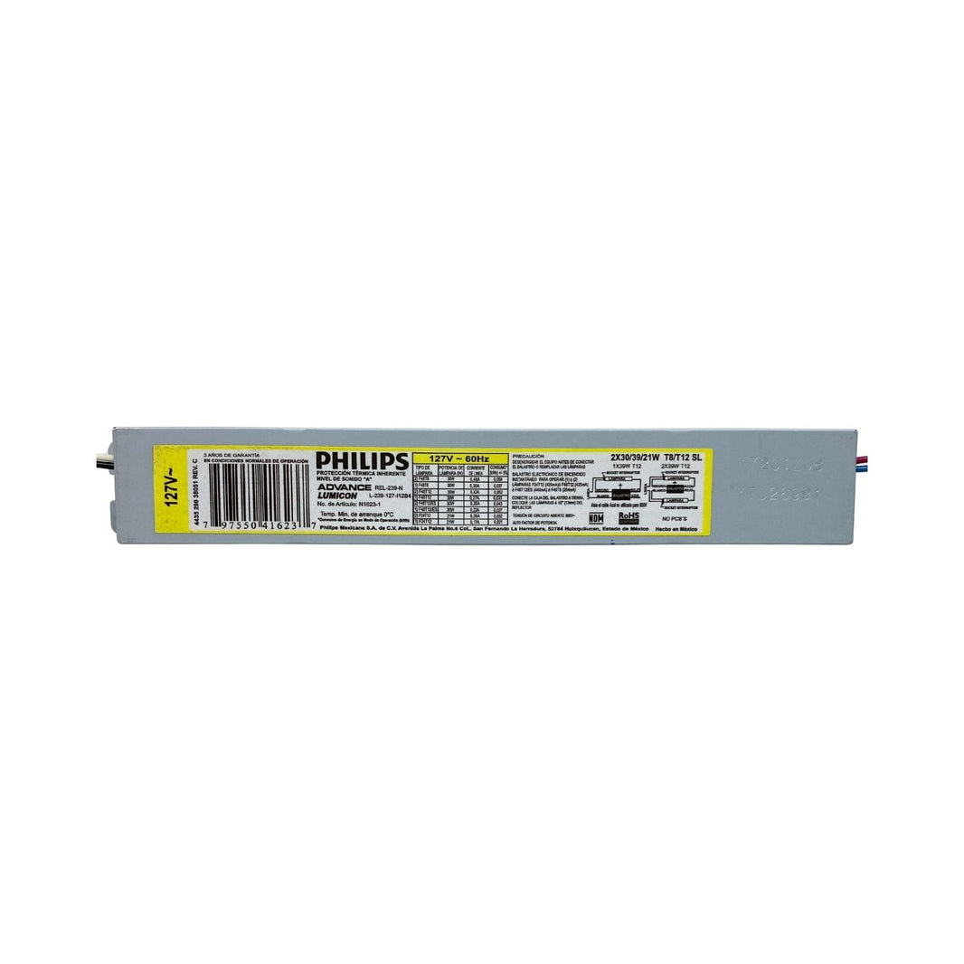 Balastro Electrónico Philips 2x30W T8 Encendido Instantáneo 127V - imagen 2