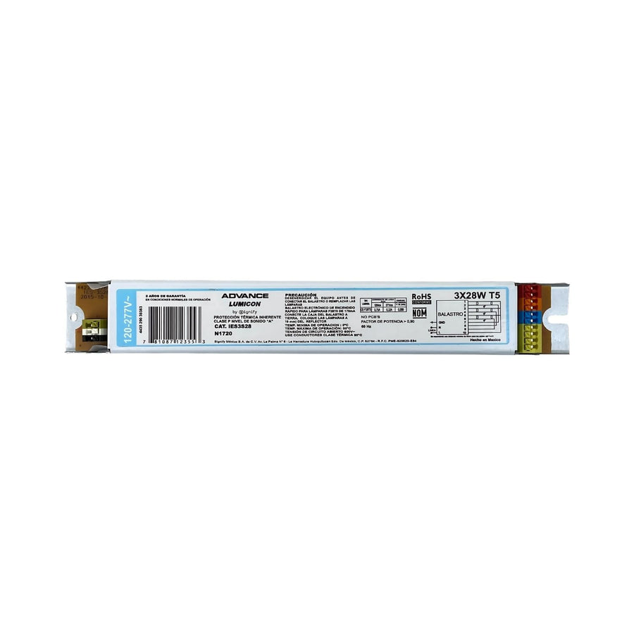 Balastro Electrónico Multivoltaje para 3 Lámparas Fluorescentes T5 de 28W Philips - imagen 5