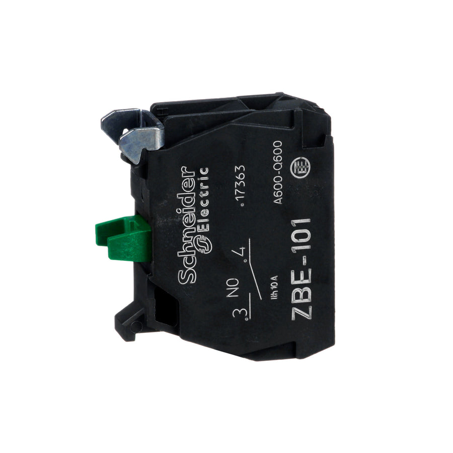 Bloque de Contacto Schneider Electric Harmony ZBE101, 1 NA, 22 mm, Montaje Frontal, IP20