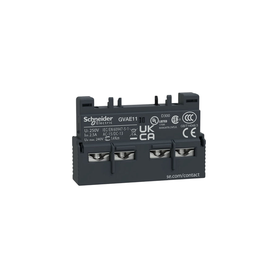 Bloque de Contactos Auxiliares Schneider Electric TeSys GVAE11, 1NA+1NC, Montaje Superior