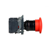 Pulsador de Paro de Emergencia Schneider Electric Harmony XB4BS8445, 40 mm, Rojo, 1 NA + 1 NC, con Giro para Liberar - imagen 2