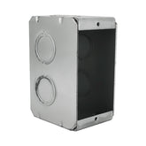 Caja Chalupa Hubbell 2x4 pulg, 2-1/2 pulg de Profundidad, Acero Galvanizado, KO 1/2' y 3/4' - imagen 3