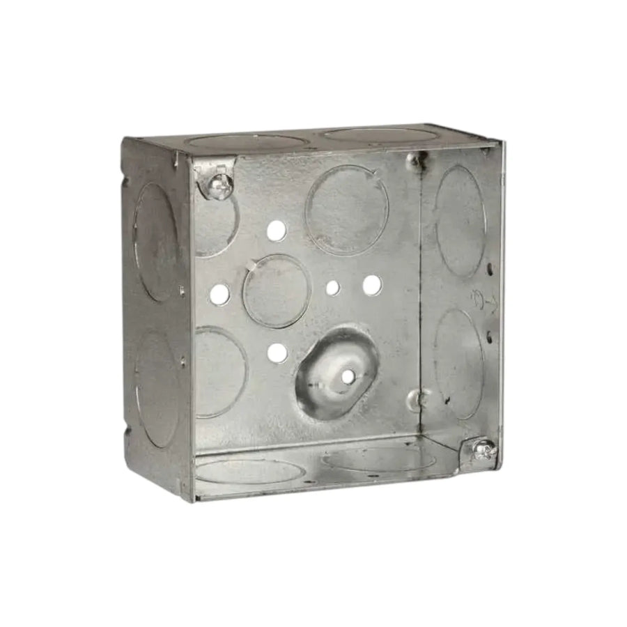 Caja Cuadrada de Acero Hubbell 4 pulg, Alta Capacidad, 2-1/8 pulg de Profundidad