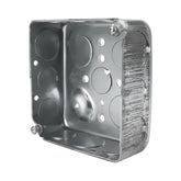 Caja Cuadrada de Acero Hubbell 4x4 pulg, 1-1/2 pulg de Profundidad, KO 1/2' y 3/4' - imagen 2