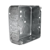 Caja Cuadrada de Acero Hubbell 4x4 pulg, 1-1/2 pulg de Profundidad, KO 1/2' y 3/4' - imagen 3