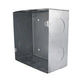 Caja de Registro Cuadrada 4x4 pulg Maquilados Rojas, Acero Galvanizado, Entradas de 1 1/2 pulg - imagen 2