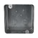 Caja de Registro Cuadrada 4x4 pulg Maquilados Rojas, Acero Galvanizado, Entradas de 1 1/4 pulg