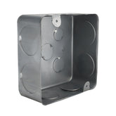 Caja de Registro Cuadrada 4x4 pulg Maquilados Rojas, Acero Galvanizado, Entradas de 1 1/4 pulg - imagen 3