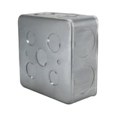 Caja de Registro Cuadrada 4x4 pulg Maquilados Rojas, Acero Galvanizado, Entradas de 1 1/4 pulg - imagen 5