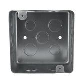 Caja de Registro Cuadrada 4x4 pulg Maquilados Rojas, Acero Galvanizado, Entradas de 1 pulg