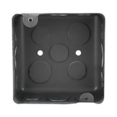 Caja de Registro Cuadrada 4x4 pulg Maquilados Rojas, Acero Galvanizado, Entradas de 3/4 pulg