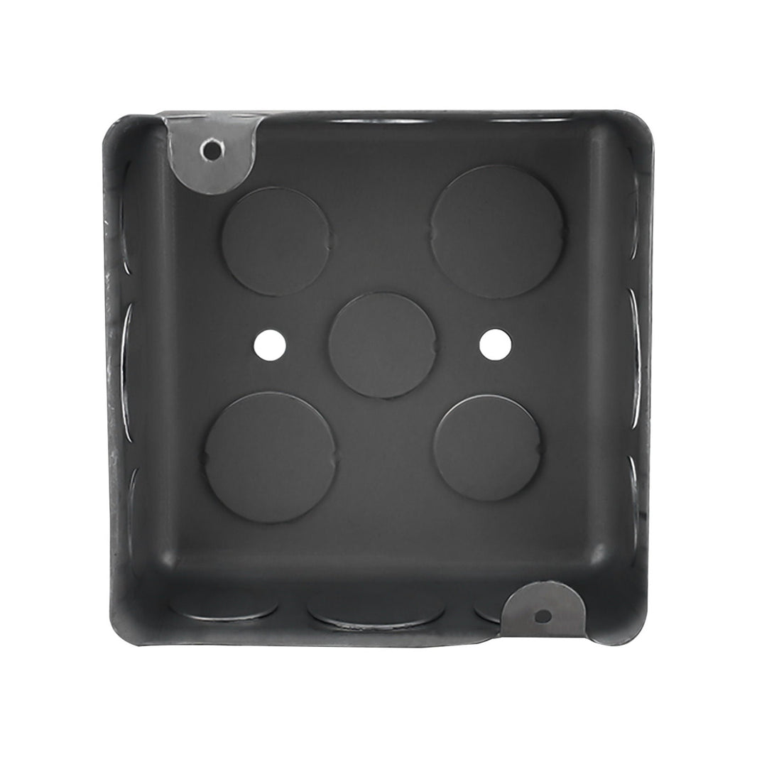 Caja de Registro Cuadrada 4x4 pulg Maquilados Rojas, Acero Galvanizado, Entradas de 3/4 pulg