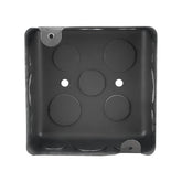 Caja de Registro Cuadrada 4x4 pulg Maquilados Rojas, Acero Galvanizado, Entradas de 3/4 pulg
