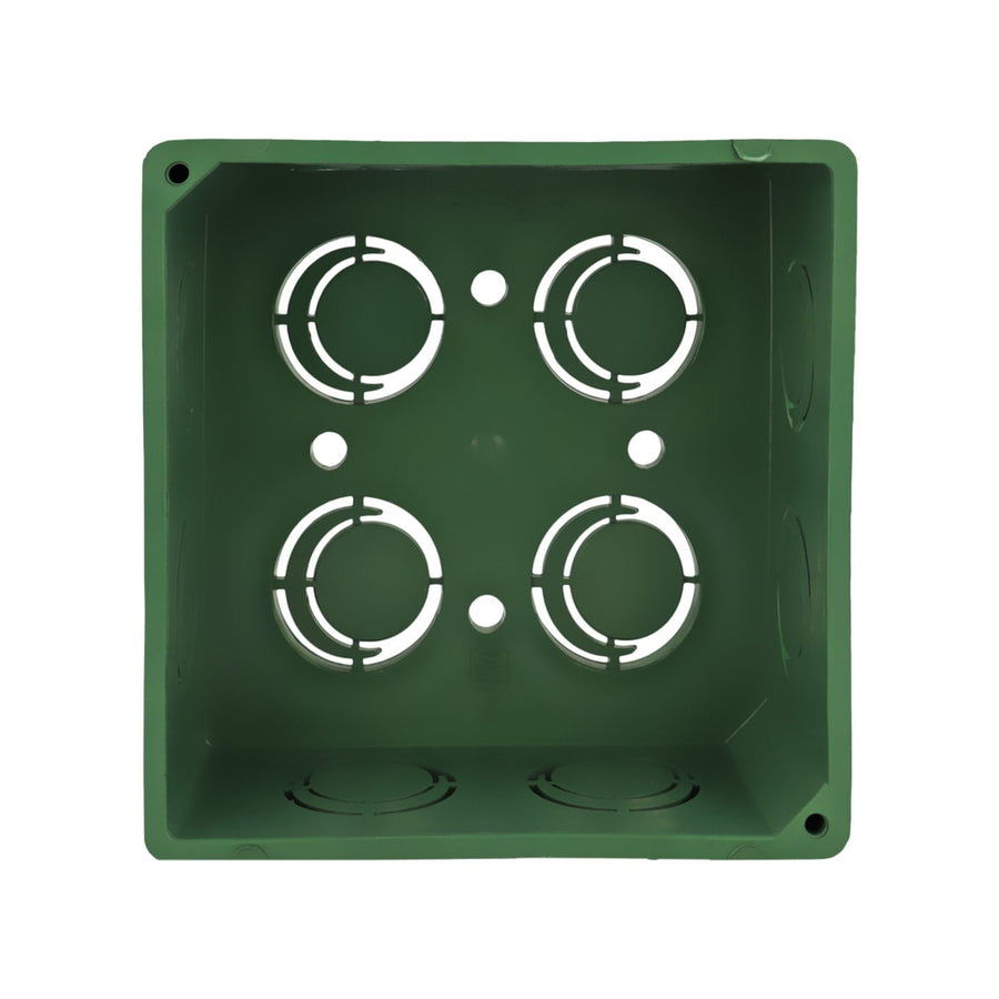 Caja de PVC Verde Argos con Tapa 4x4 Pulgadas CAPP019