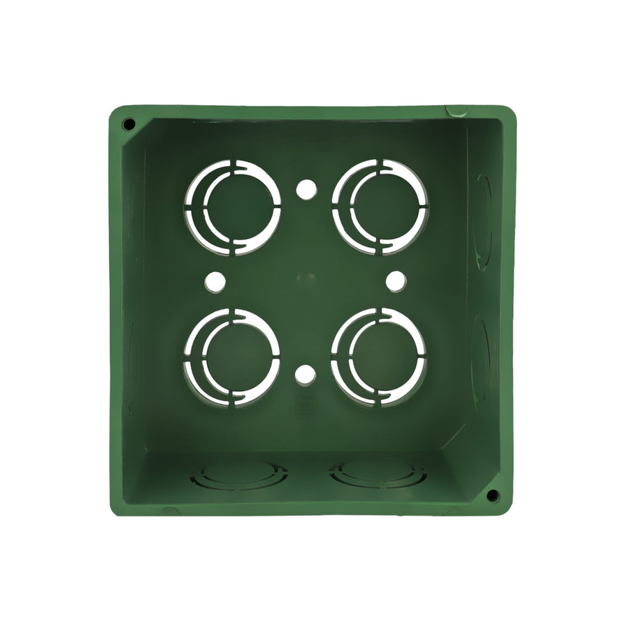 Caja de PVC Verde Argos con Tapa 5x5 Pulgadas CAPP025