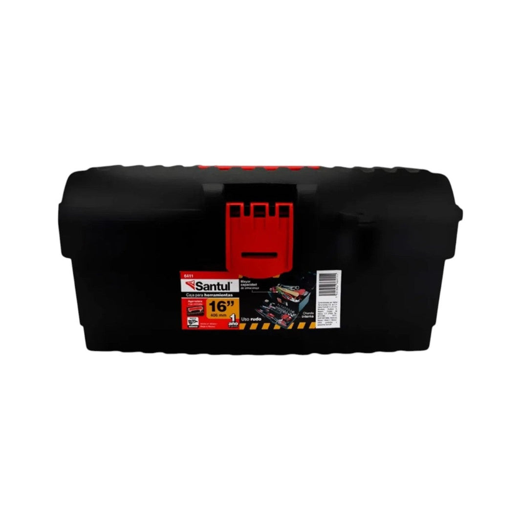 Caja de Herramientas Santul 16 pulgadas con charola y broches robustos