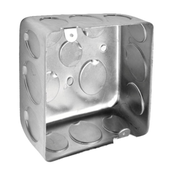 Caja Metálica Cuadrada Pesada Argos 4x4 con K.O. 1/2 y 3/4