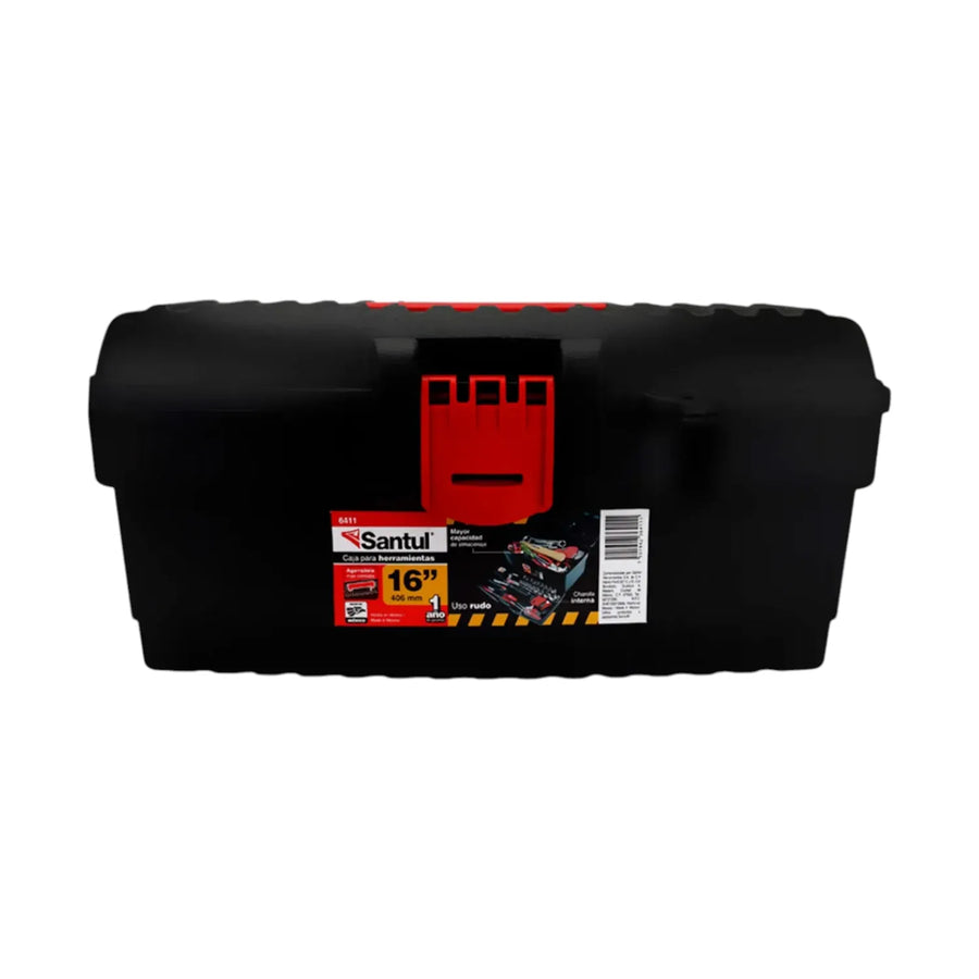 Caja de Herramientas Santul 16 pulgadas con charola y broches robustos