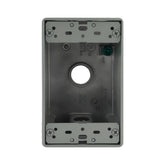 Caja de Conexiones Rectangular Argos de Aluminio, 3 Orificios de 1/2 Pulgada