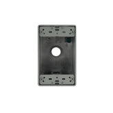 Caja de Conexiones Rectangular Argos de Aluminio, 3 Orificios de 1/2 Pulgada