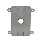 Caja Rectangular Argos de PVC para Intemperie, 3 Salidas Roscadas de 3/4 de pulgada, Gris