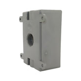 Caja Rectangular Argos de PVC para Intemperie, 3 Salidas Roscadas de 3/4 de pulgada, Gris - imagen 2