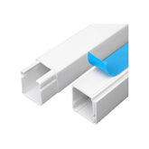 Canaleta Adhesiva Schneider Dexson 20x20mm con Retenedor de Cables, Blanca (Tramo 2 m)