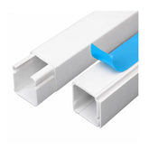 Canaleta Adhesiva Schneider Dexson 20x20mm con Retenedor de Cables, Blanca (Tramo 2 m)