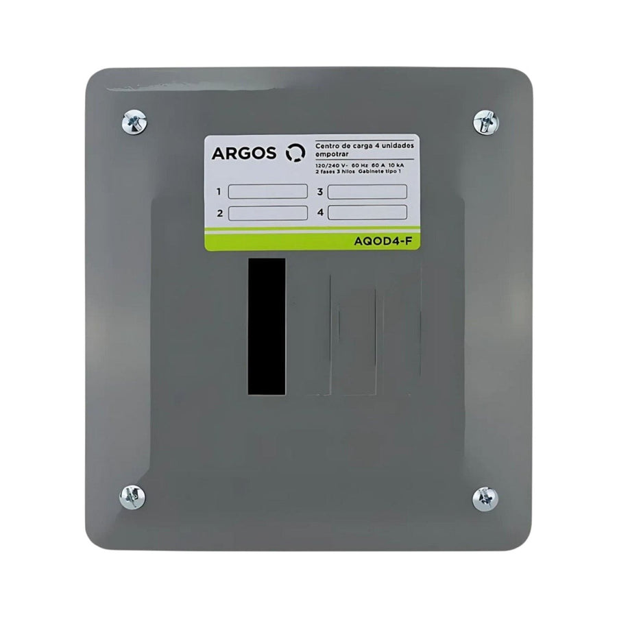 Centro de carga Argos AQOD4-F de 4 espacios para empotrar, vista frontal